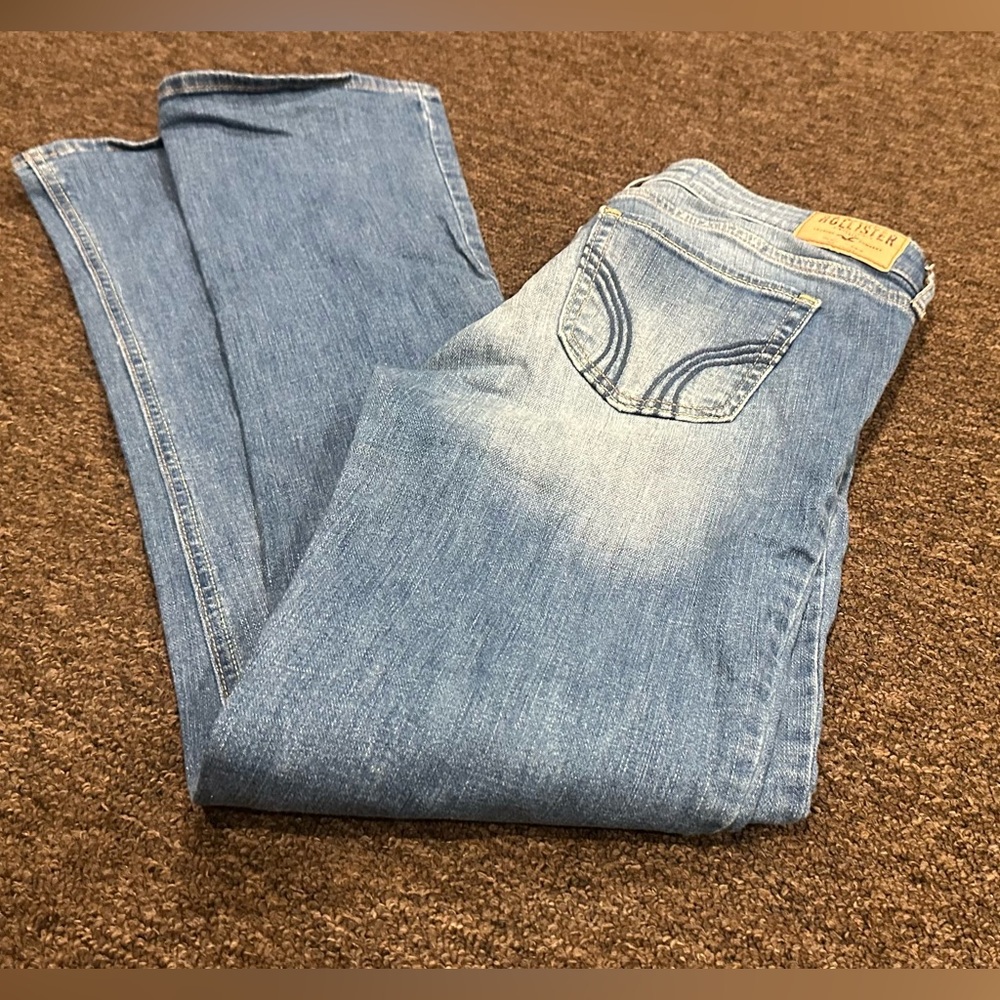 EUC! Hollister Women's 7R Sz W 28 L 33 Blue Denim Jeans bottoms pants casual